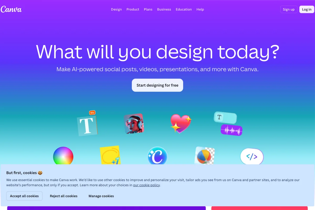 Interface de l'outil Canva - Avis et Test