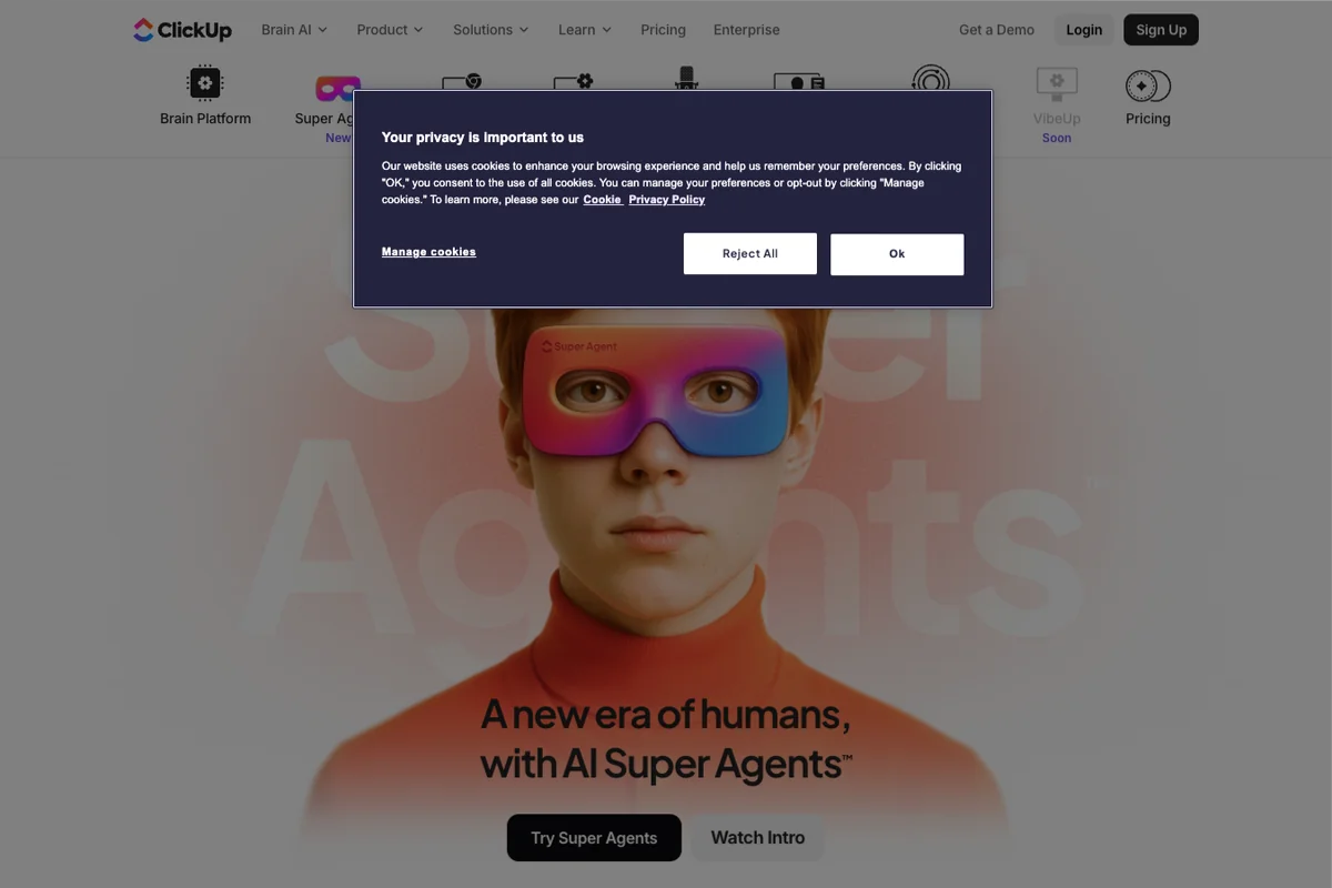 Interface de l'outil ClickUp Agents - Avis et Test