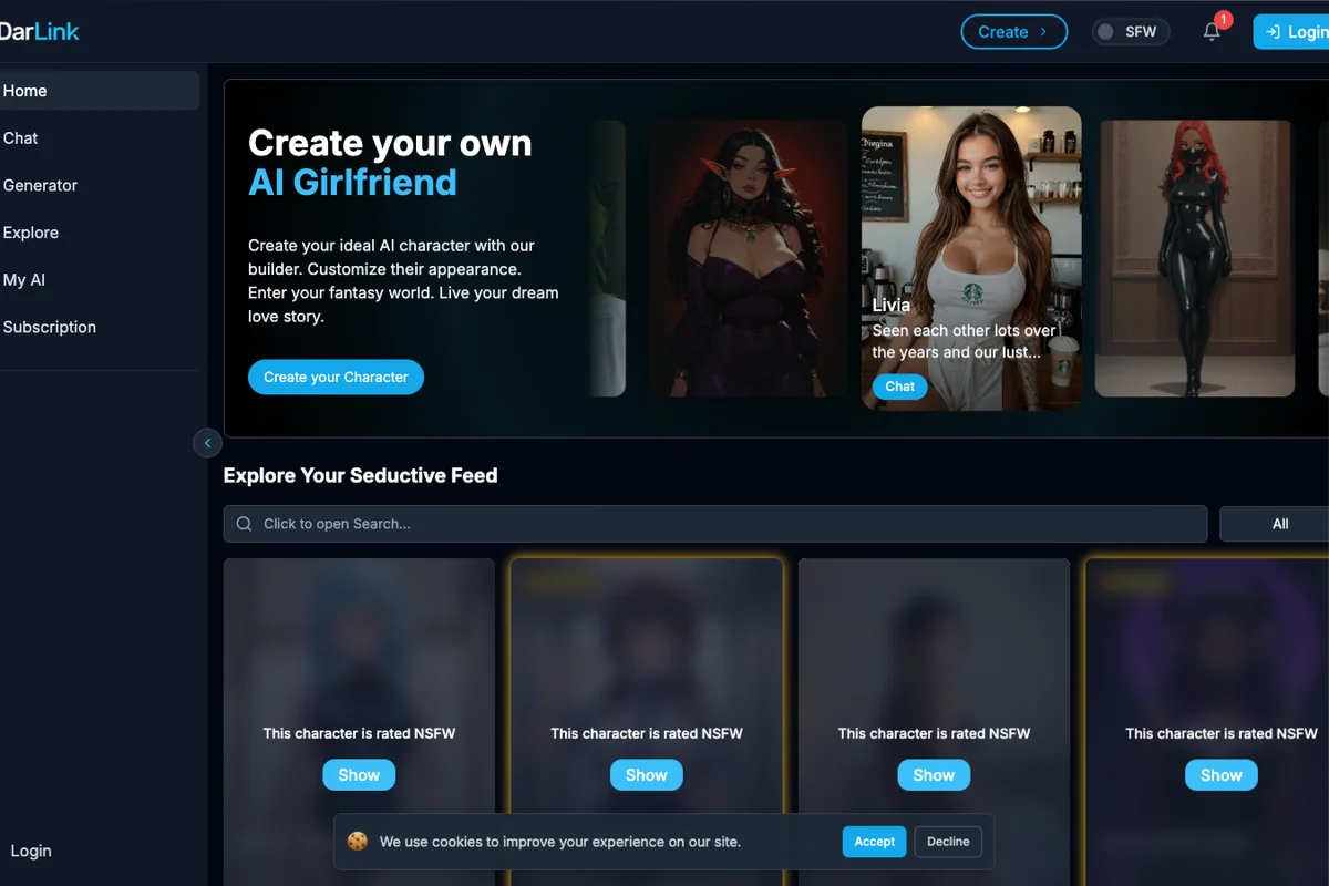 Interface de l'outil DarLink AI - Avis et Test