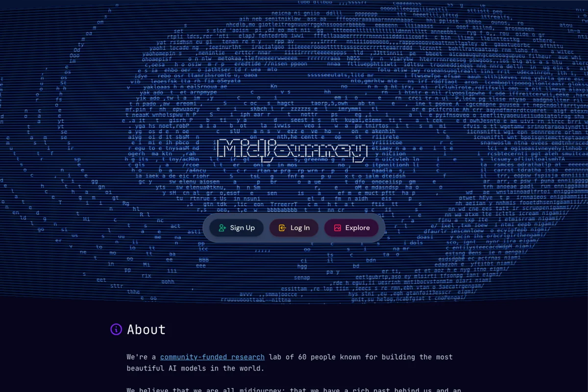 Interface de l'outil Midjourney - Avis et Test