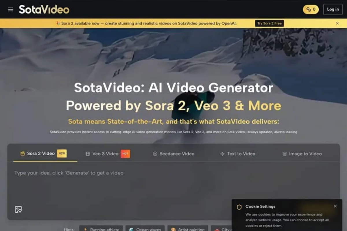 Interface de l'outil Sora 2 - Avis et Test