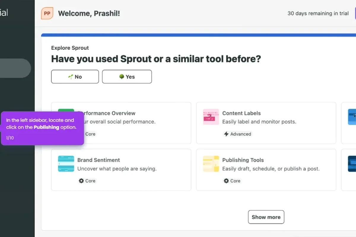 Interface de l'outil Sprout Social - Avis et Test